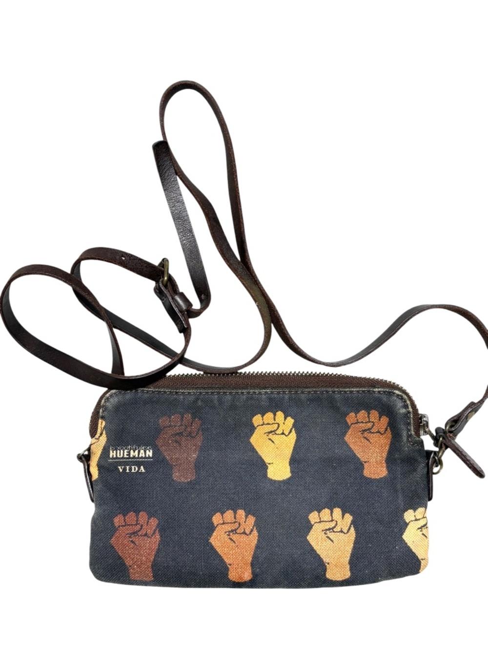 bag Hueman Vida Black Lives Matter Black Power cotton zips removable strap